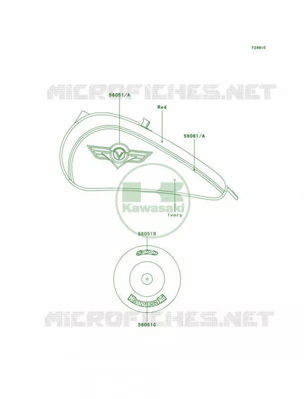 DecalsRedIvolyVN800-B2 Kawasaki MOTOS 800 2000 Vulcan 800 Classic  VN800-B5