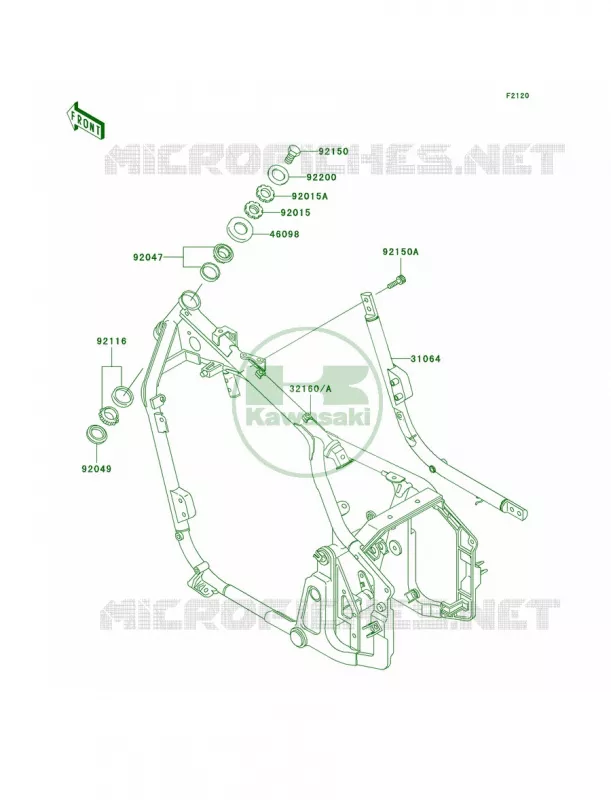 Frame Kawasaki MOTOS 800 2000 Vulcan 800 Classic  VN800-B5