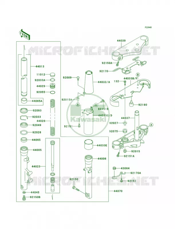 Front Fork Kawasaki MOTOS 800 2000 Vulcan 800 Classic  VN800-B5