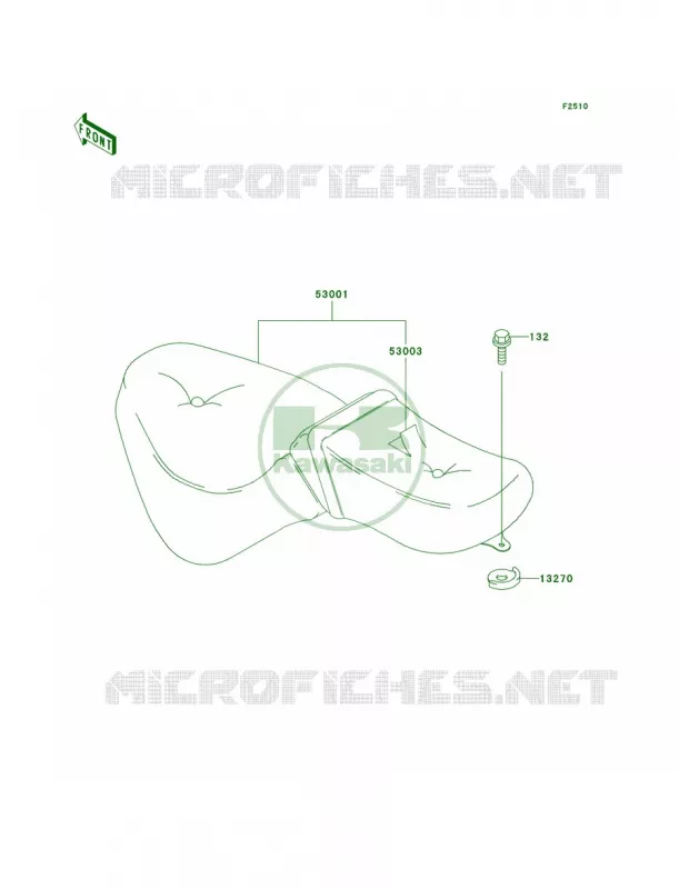 Seat Kawasaki MOTOS 800 2000 Vulcan 800 Classic  VN800-B5
