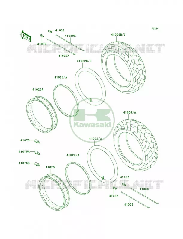 Tires Kawasaki MOTOS 800 2000 Vulcan 800 Classic  VN800-B5