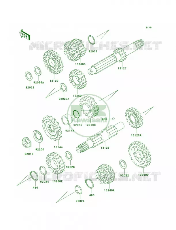 Transmission Kawasaki MOTOS 800 2000 Vulcan 800 Classic  VN800-B5