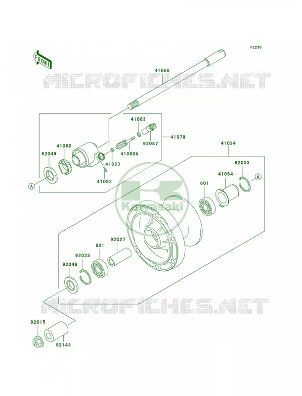 Front Wheel Kawasaki MOTOS 800 2000 Vulcan 800 Drifter  VN800-C2