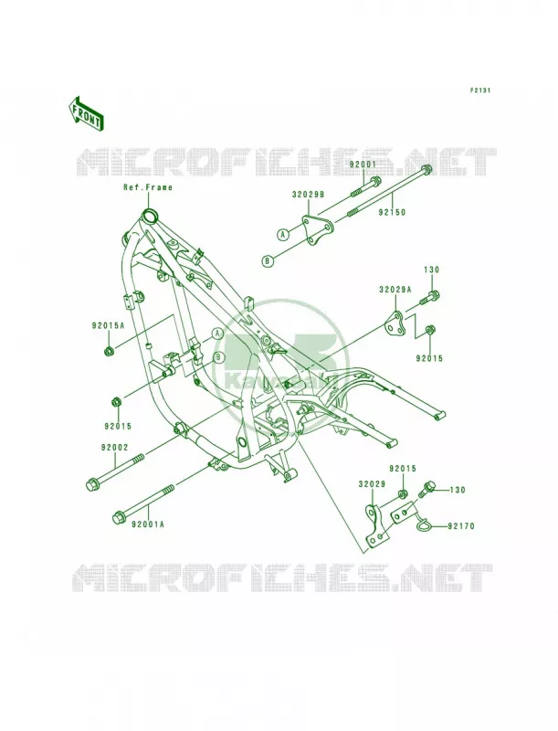 Frame Fittings Kawasaki MOTOS 500 1998 Vulcan 500 LTD  EN500-C3