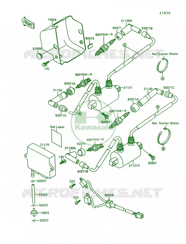 Ignition System Kawasaki MOTOS 1500 1998 Vulcan 1500  VN1500-A12