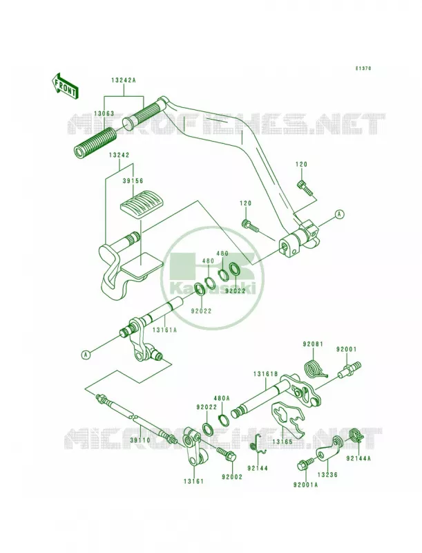Gear Change Mechanism Kawasaki MOTOS 1500 1998 Vulcan 1500 Classic  VN1500-E1