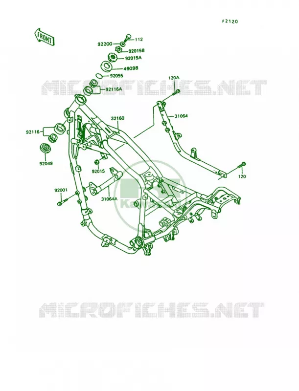 Frame Kawasaki MOTOS 750 1998 Vulcan 750  VN750-A14