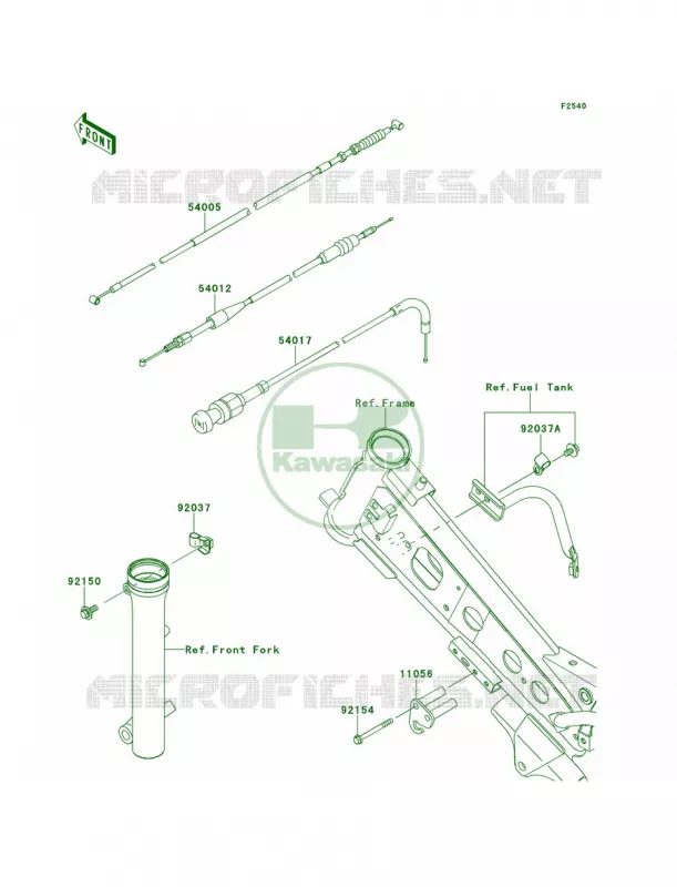 Cables Kawasaki MOTOS 110 2014 KLX110  KLX110CEF