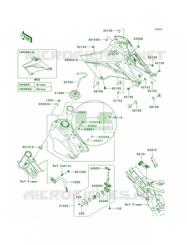 Fuel Tank Kawasaki MOTOS 110 2014 KLX110  KLX110CEF