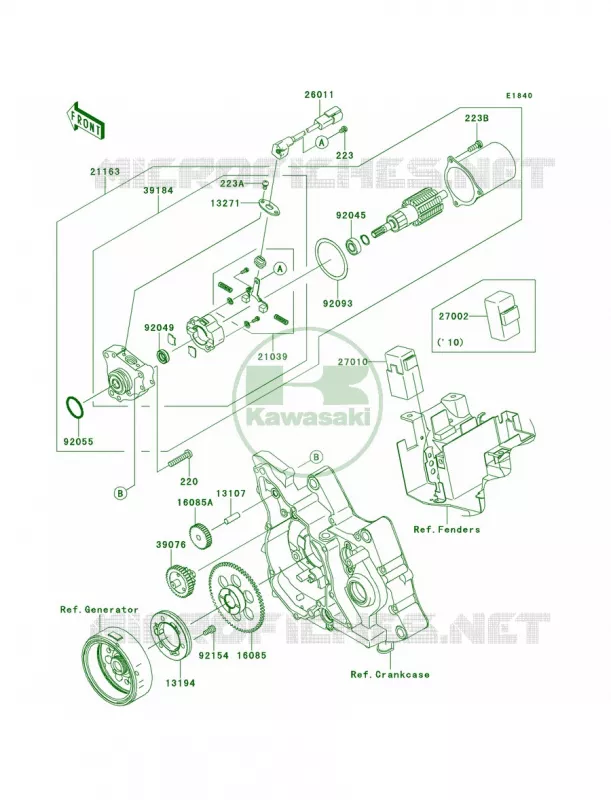 Starter Motor Kawasaki MOTOS 110 2014 KLX110  KLX110CEF