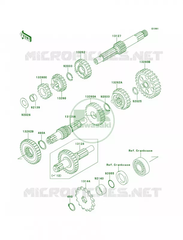 Transmission Kawasaki MOTOS 110 2014 KLX110  KLX110CEF