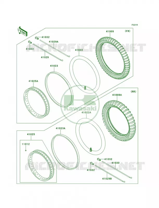 WheelsTires Kawasaki MOTOS 110 2014 KLX110  KLX110CEF