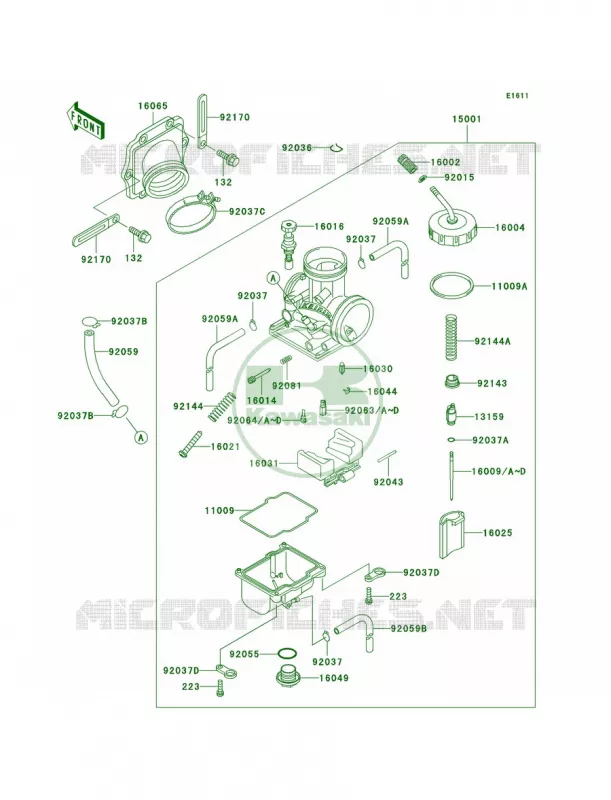 Carburetor Kawasaki MOTOS 200 2004 KDX200  KDX200-H10