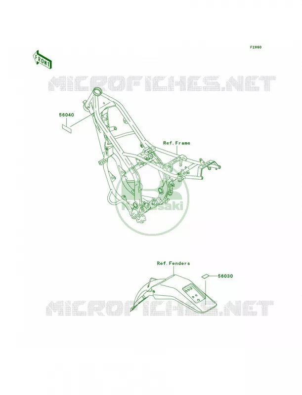 Labels Kawasaki MOTOS 200 2004 KDX200  KDX200-H10