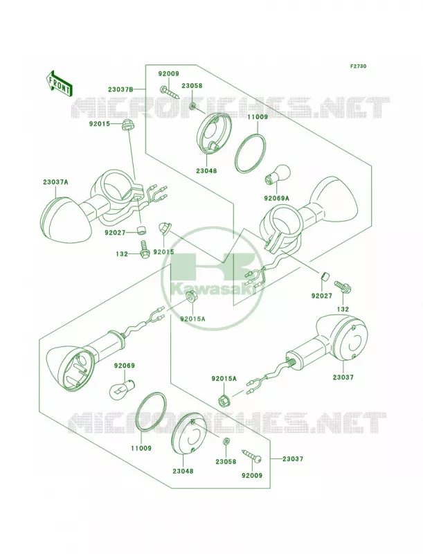 Turn Signals Kawasaki MOTOS 800 1998 Vulcan 800 Classic  VN800-B3