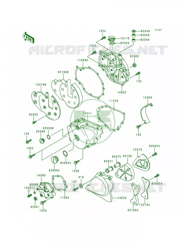 Engine Covers Kawasaki MOTOS 500 1997 Vulcan 500 LTD  EN500-C2