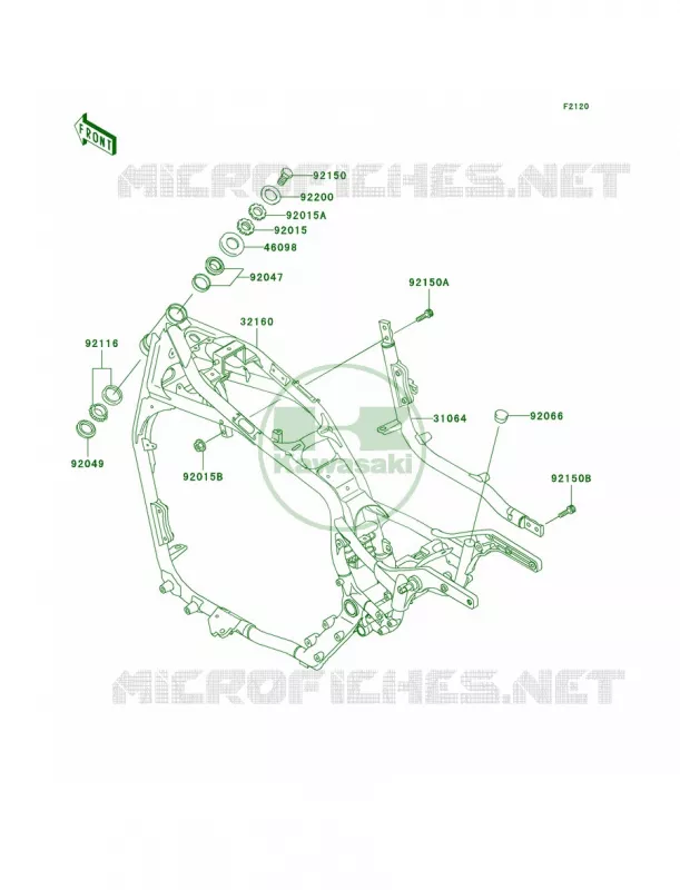 Frame Kawasaki MOTOS 1500 1997 Vulcan 1500 Classic  VN1500-D2