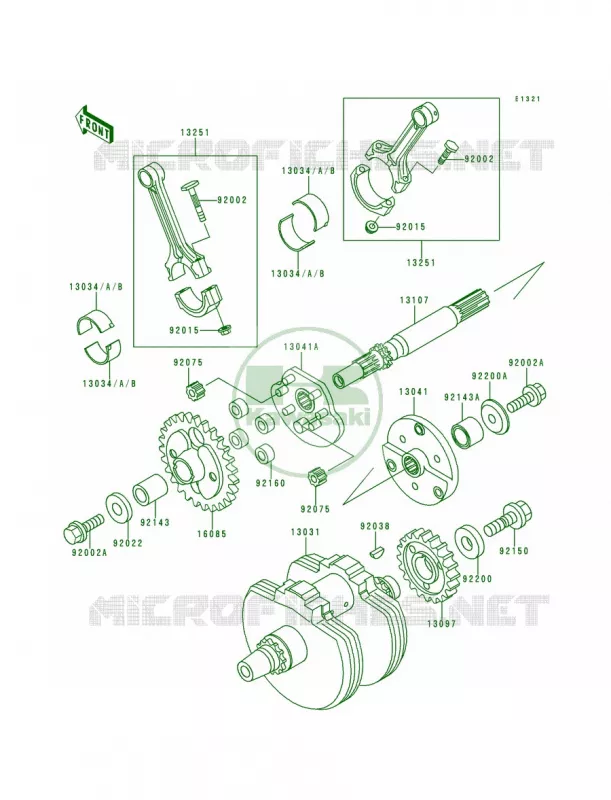 Crankshaft Kawasaki MOTOS 800 1997 Vulcan 800  VN800-A3