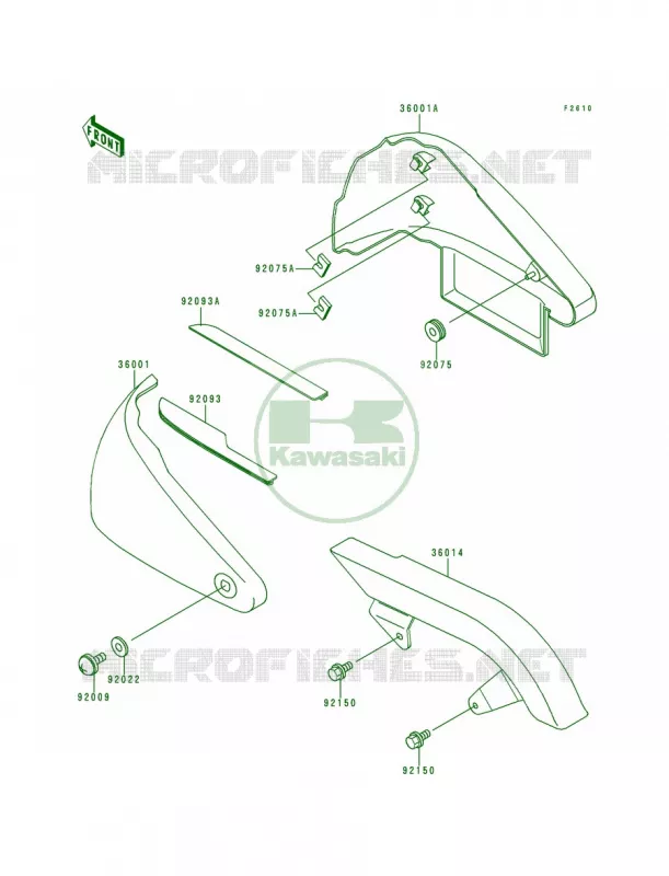 Side CoversChain Cover Kawasaki MOTOS 800 1997 Vulcan 800  VN800-A3