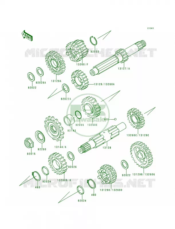 Transmission Kawasaki MOTOS 800 1997 Vulcan 800  VN800-A3