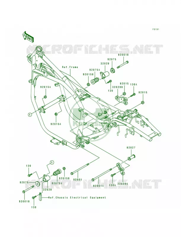 Frame Fittings Kawasaki MOTOS 600 1997 Eliminator 600  ZL600-B3