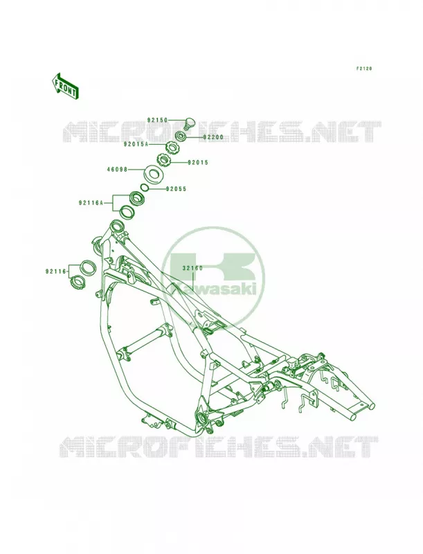 Frame Kawasaki MOTOS 600 1997 Eliminator 600  ZL600-B3