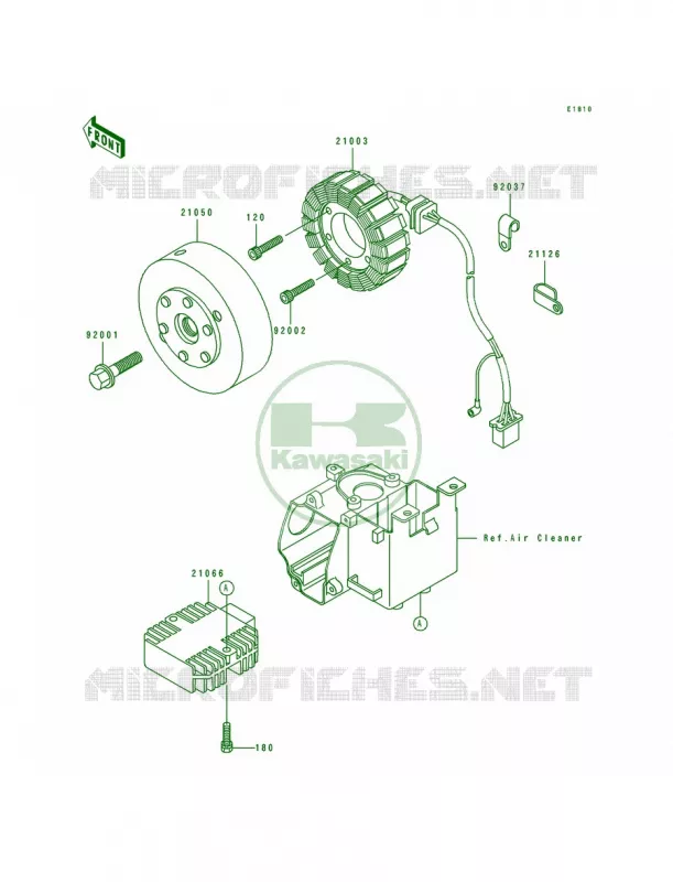 Generator Kawasaki MOTOS 600 1997 Eliminator 600  ZL600-B3
