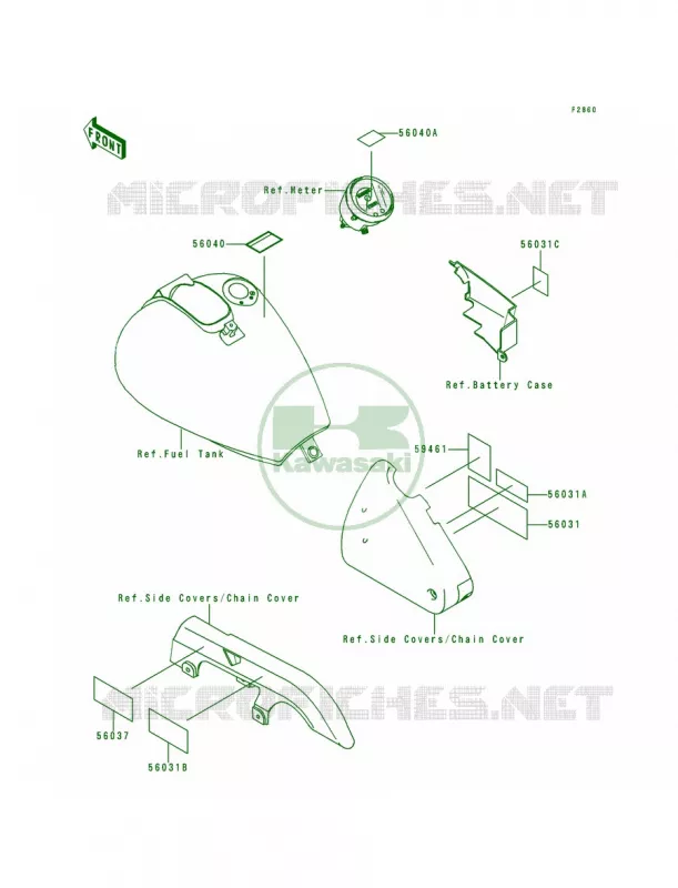 Labels Kawasaki MOTOS 500 1996 Vulcan 500 LTD  EN500-C1