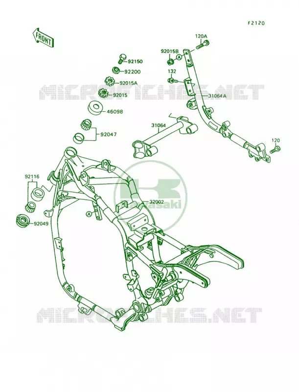 Frame Kawasaki MOTOS 1500 1996 Vulcan 1500  VN1500-A10