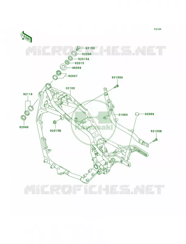 Frame Kawasaki MOTOS 1500 1996 Vulcan 1500 Classic  VN1500-D1