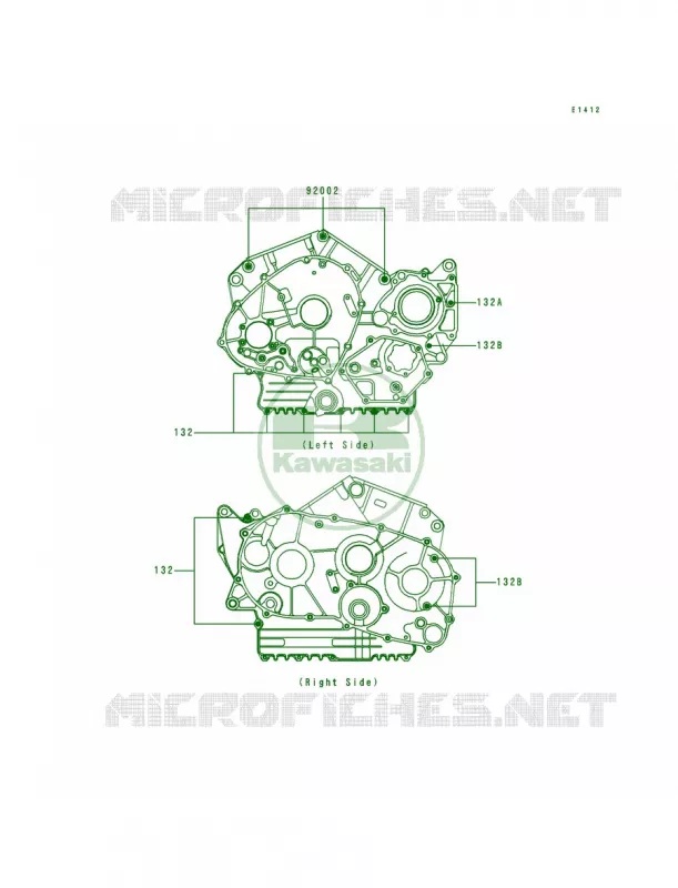 Crankcase Bolt Pattern Kawasaki MOTOS 800 1996 Vulcan 800  VN800-A2