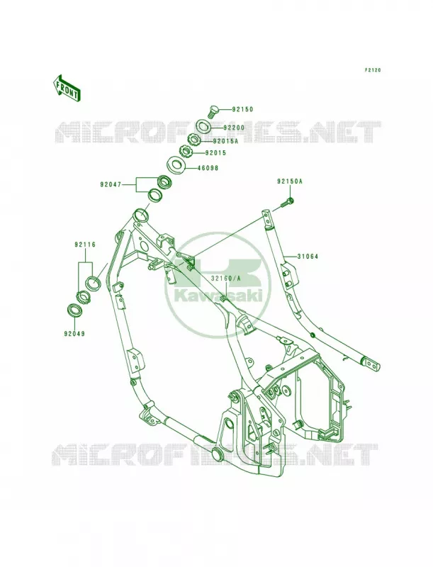 Frame Kawasaki MOTOS 800 1996 Vulcan 800  VN800-A2