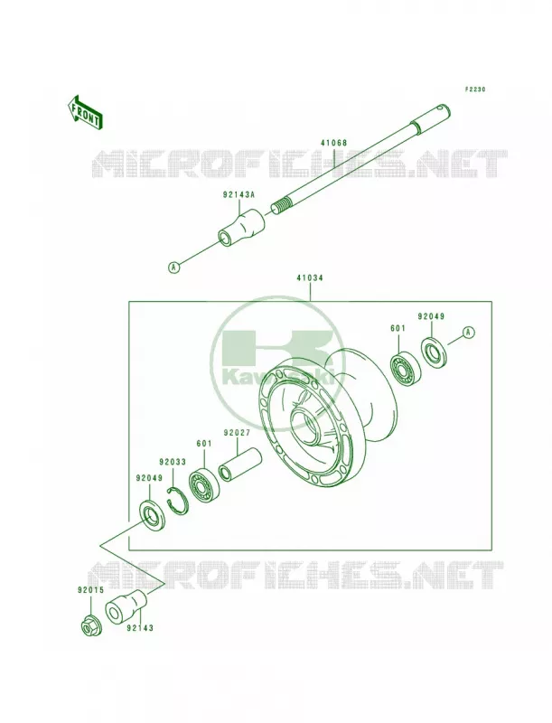 Front Wheel Kawasaki MOTOS 800 1996 Vulcan 800  VN800-A2