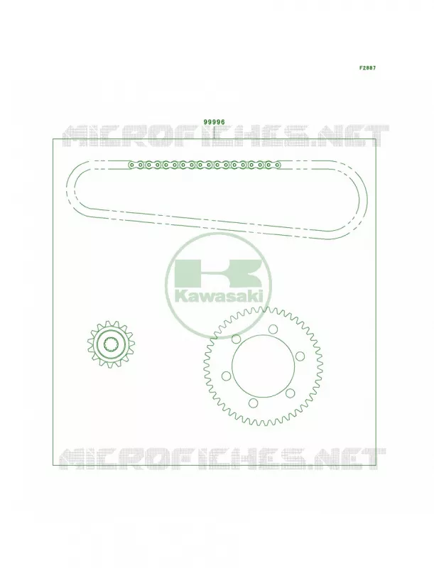 Chain Kit Kawasaki MOTOS 800 1996 Vulcan 800 Classic  VN800-B1