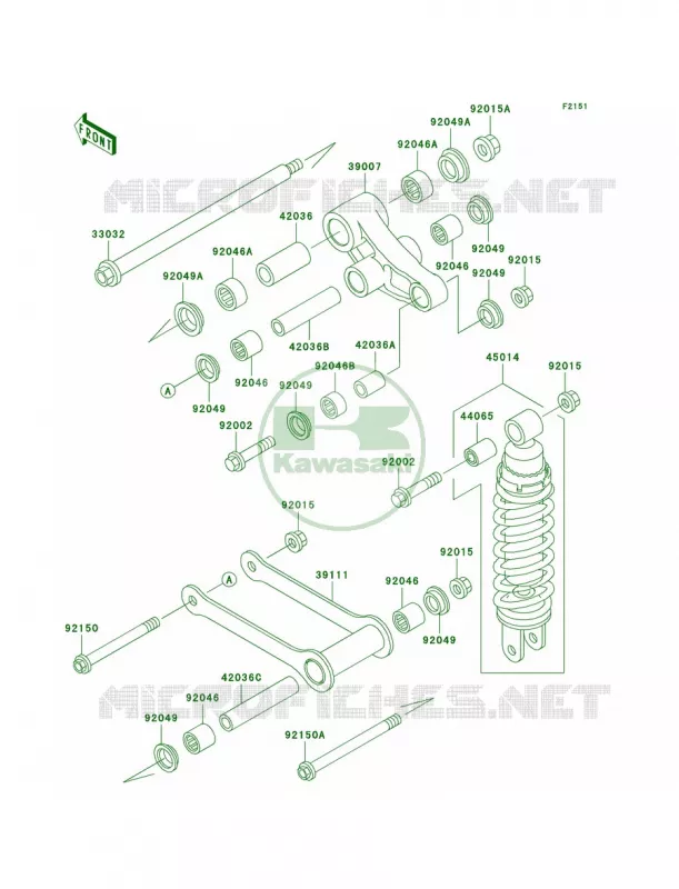 SuspensionShock Absorber Kawasaki MOTOS 800 1996 Vulcan 800 Classic  VN800-B1