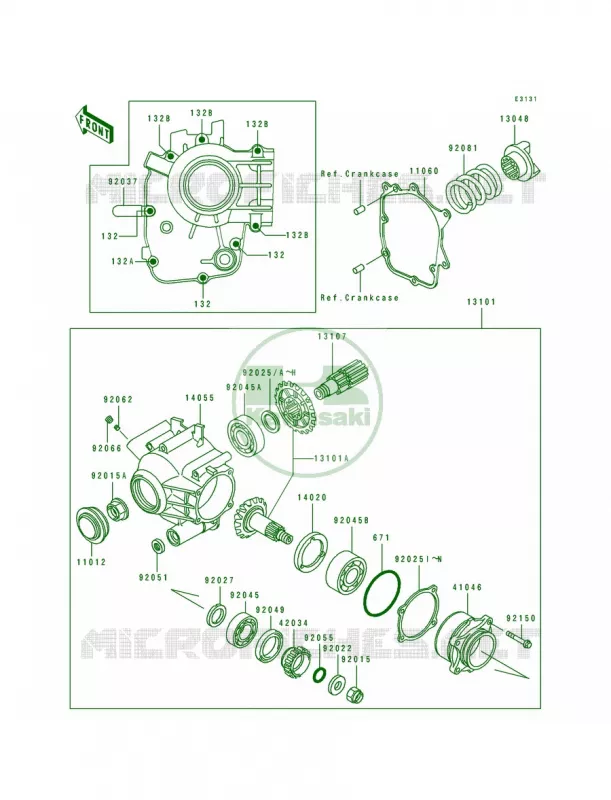 Front Bevel Gear Kawasaki MOTOS 600 1996 Eliminator 600  ZL600-B2