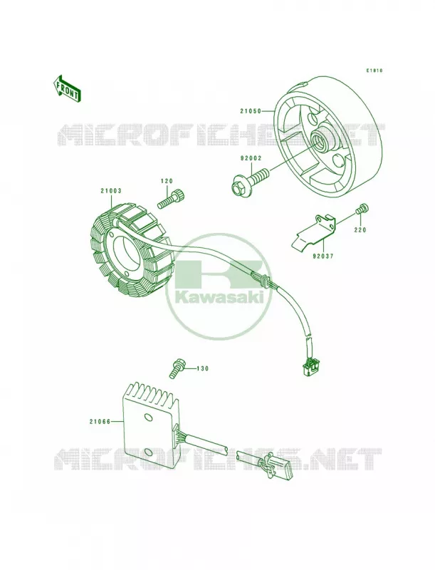 Generator Kawasaki MOTOS 500 1995 Vulcan 500  EN500-A6