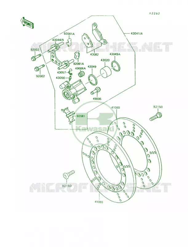 Front Brake Kawasaki MOTOS 750 1995 Vulcan 750  VN750-A11