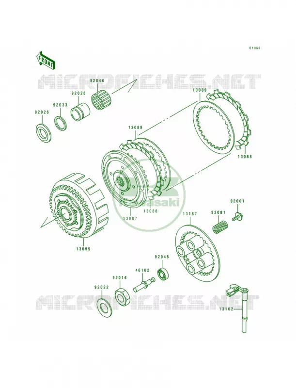Clutch Kawasaki MOTOS 250 1994 Eliminator 250  EL250-E4