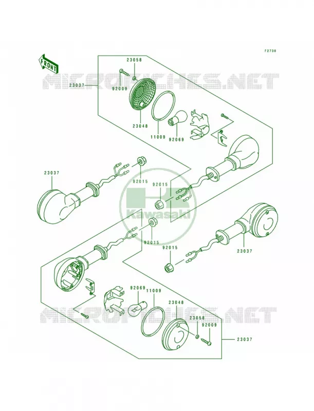 Turn Signals Kawasaki MOTOS 250 1994 Eliminator 250  EL250-E4