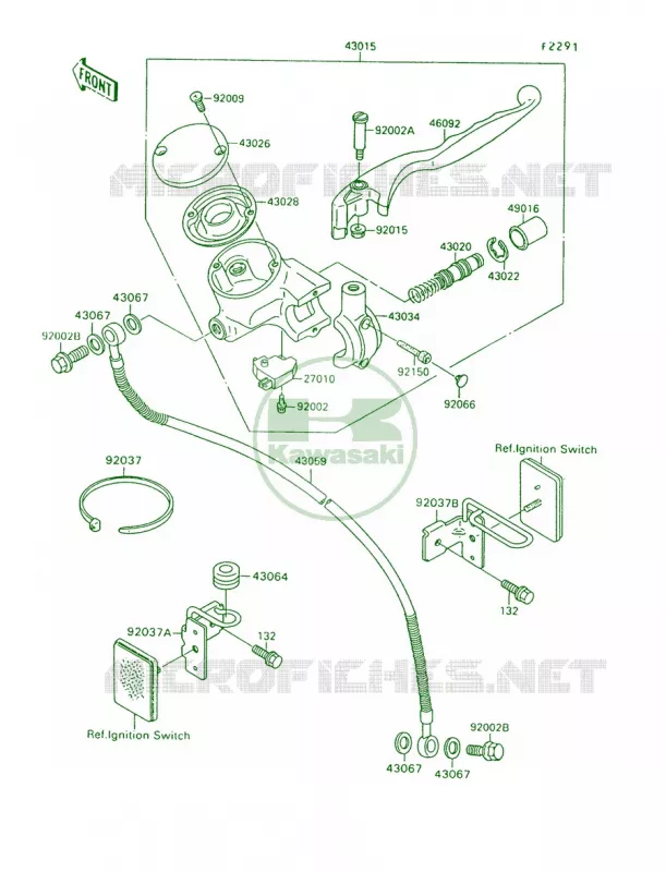 Front Master Cylinder Kawasaki MOTOS 1500 1994 Vulcan 88  VN1500-A8