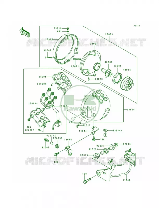 Headlights Kawasaki MOTOS 250 1992 Eliminator 250  EL250-E2