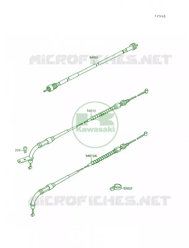 Cables Kawasaki MOTOS 1500 1992 Vulcan 88  VN1500-A6