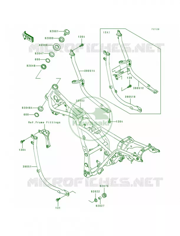 Frame Kawasaki MOTOS 250 1991 Eliminator 250  EL250-E1