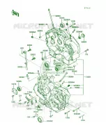 Crankcase voor Kawasaki Vulcan 750 1991