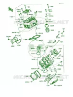 Cylinder Head voor Kawasaki Vulcan 750 1991
