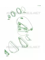 DecalGreenGreenVN750 A8A9 voor Kawasaki Vulcan 750 1991