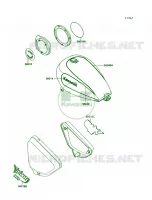 DecalRedRedVN750 A6A7 voor Kawasaki Vulcan 750 1991