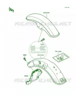 Fender voor Kawasaki Vulcan 750 1991