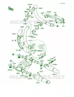 Muffler voor Kawasaki Vulcan 750 1991